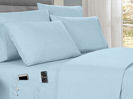 Kathy Ireland 6-Piece Smart Sheet Set (Aqua/King)