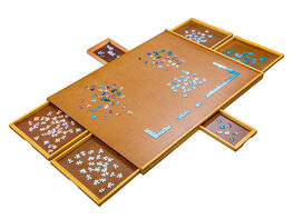 Jumbl 27” x 35” 1500-Piece Puzzle Board with 6 Removable Magnetic Sorting Drawers